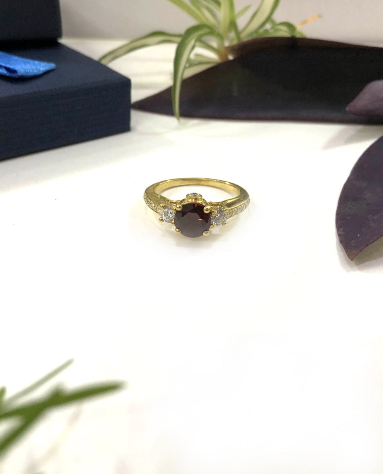 Garnet Ring, 925 Sterling Silver Ring, Silver Ring For Women, Garnet Ring For Women