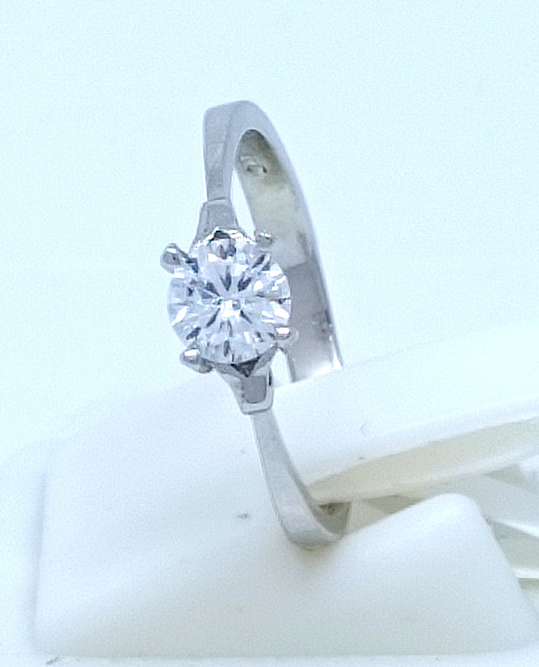 Authentic 925 Sterling Silver Rhodium Plated High Polish Finish Ring