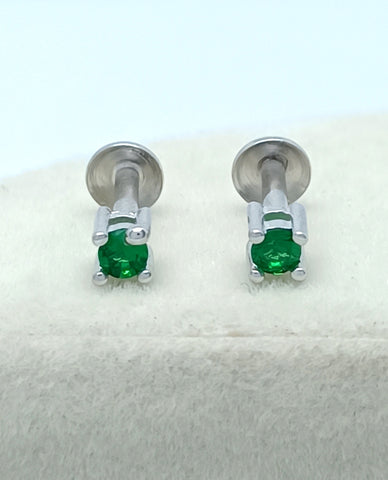 Classic and Versatile Studs in Bottle Green Color