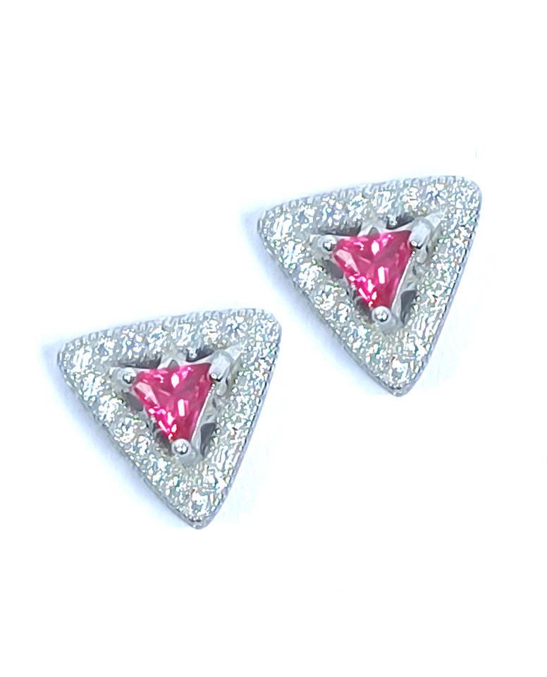 A Very Beautiful 925 Sterling Silver Earrings for Her in A Stylish Triangle Design