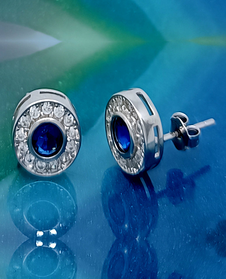 Authentic 925 Sterling Silver Stud Earring, Handmade Silver Earring, Round Earring, Gift For Her