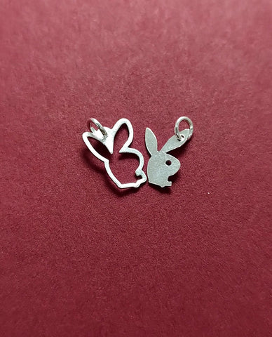 Pretty and Cute Rabbit Design Charm in 925 Sterling Silver