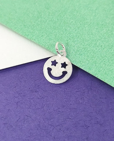 Shiny Eyes Happy Face Emoji Charm For Your Happy Face