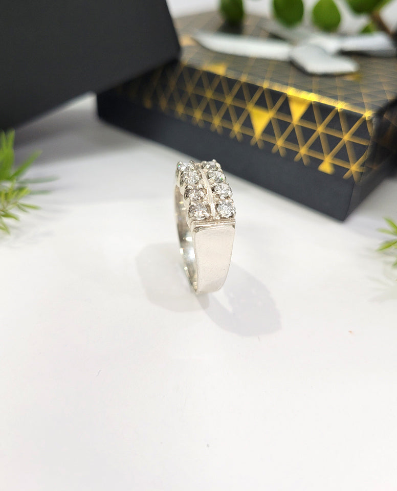 A Ring Ultra Shiny CZ Stones Made of 925 Sterling Silver