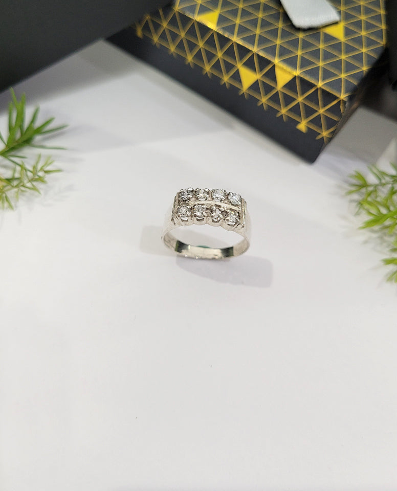 A Ring Ultra Shiny CZ Stones Made of 925 Sterling Silver