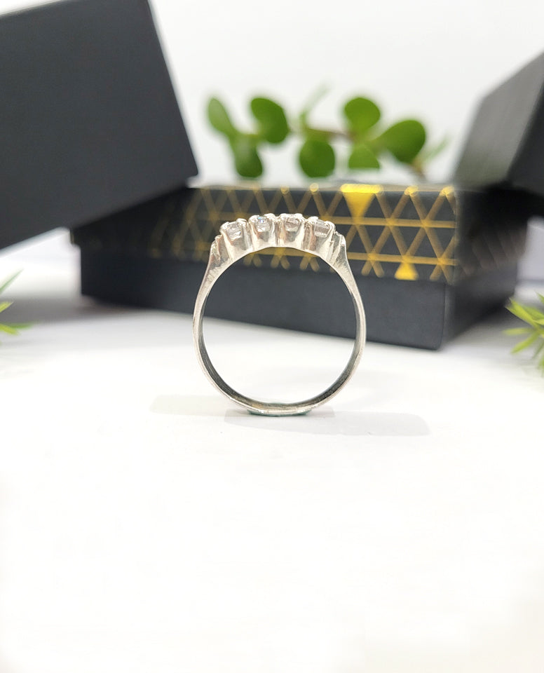 A Ring Ultra Shiny CZ Stones Made of 925 Sterling Silver