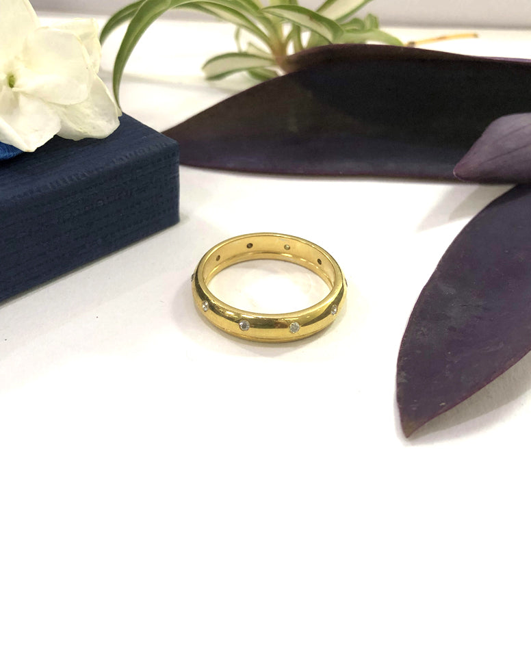 925 Silver Band, Gold Plated Ring, Unisex Band, Unisex Ring