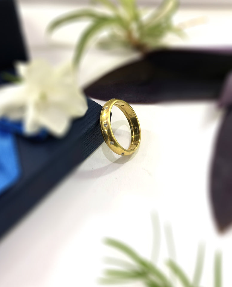 925 Silver Band, Gold Plated Ring, Unisex Band, Unisex Ring