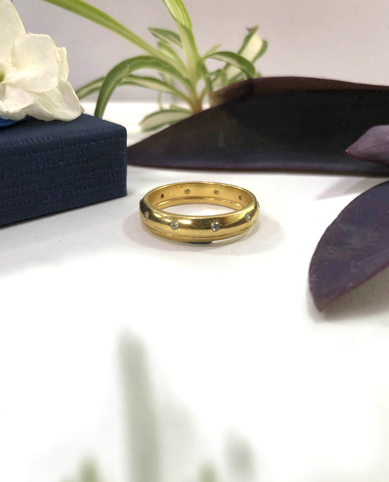 925 Silver Band, Gold Plated Ring, Unisex Band, Unisex Ring