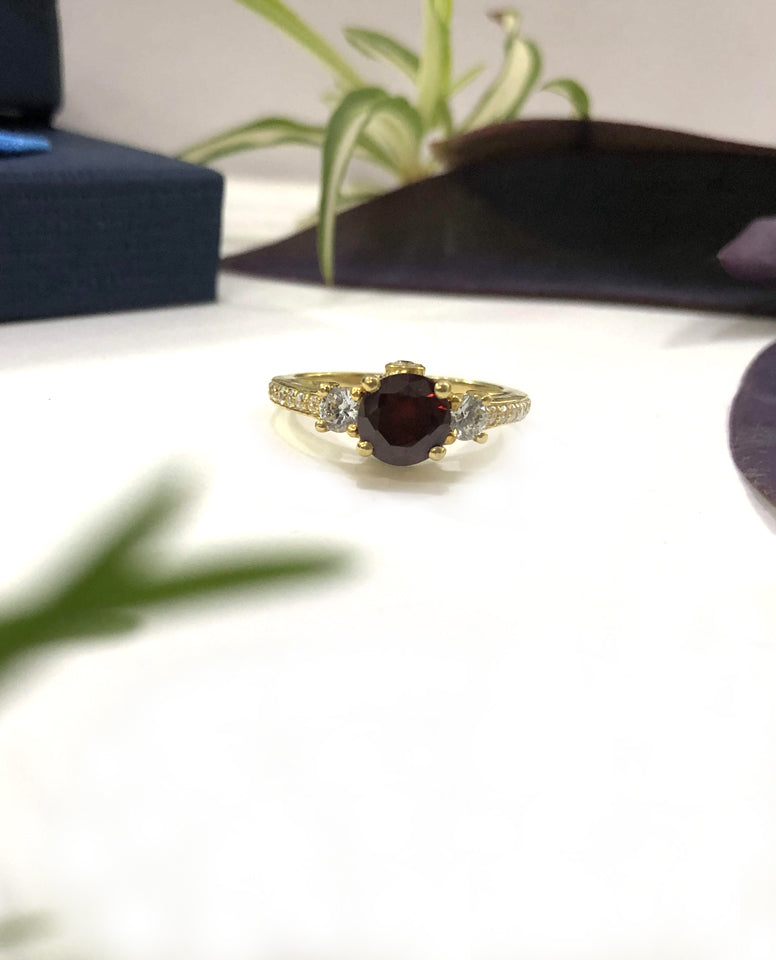 Garnet Ring, 925 Sterling Silver Ring, Silver Ring For Women, Garnet Ring For Women