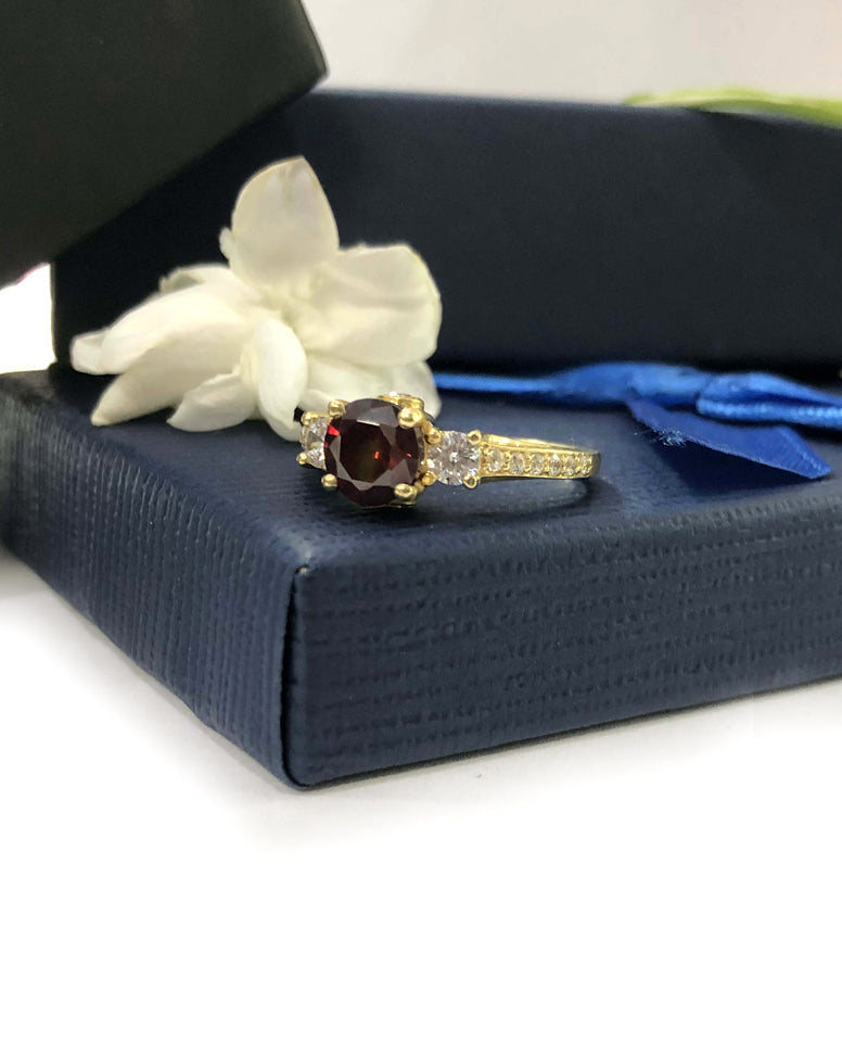 Garnet Ring, 925 Sterling Silver Ring, Silver Ring For Women, Garnet Ring For Women