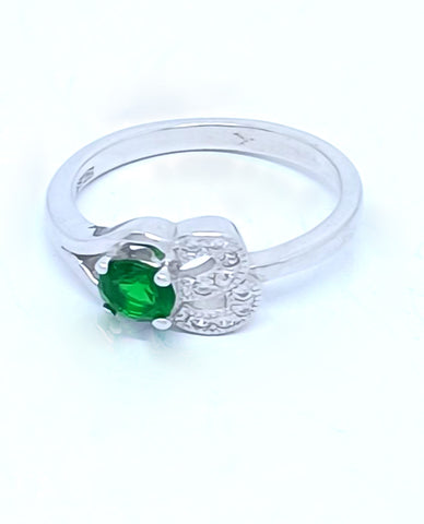 Stylish Ring For Her, 925 Sterling Silver Ring, Green Stone Ring, Rings For Her