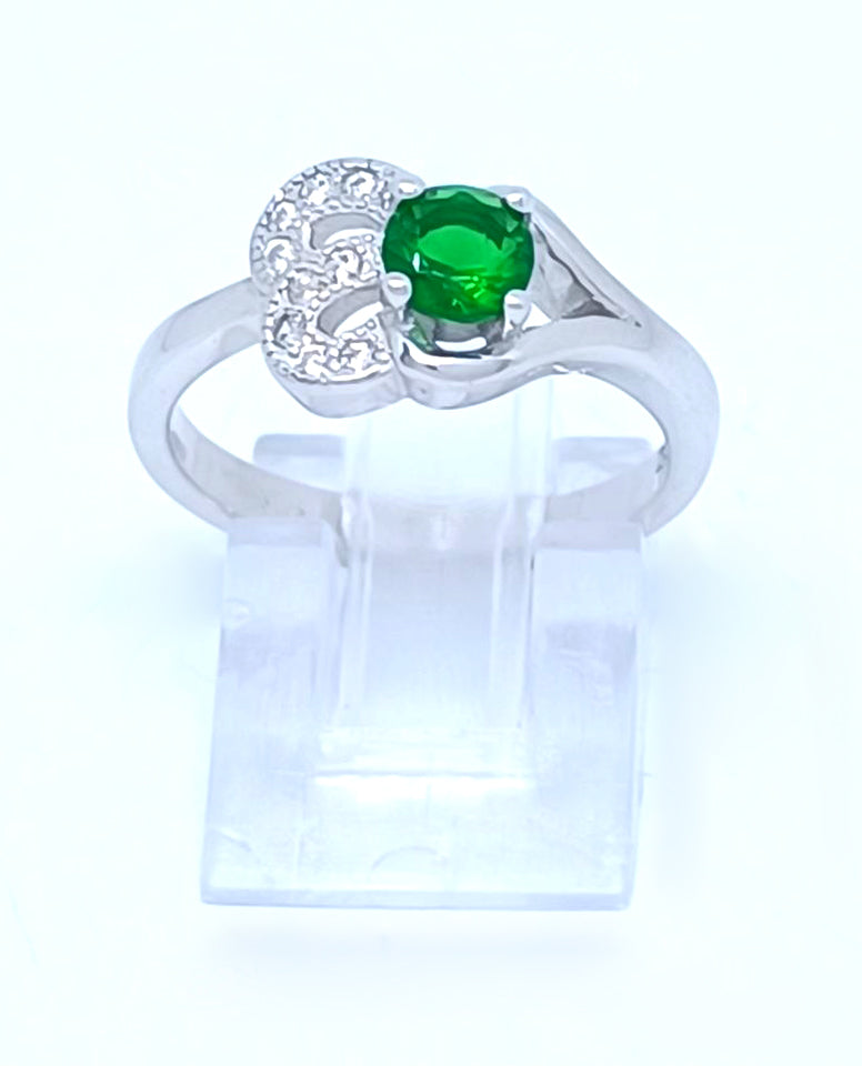 Stylish Ring For Her, 925 Sterling Silver Ring, Green Stone Ring, Rings For Her