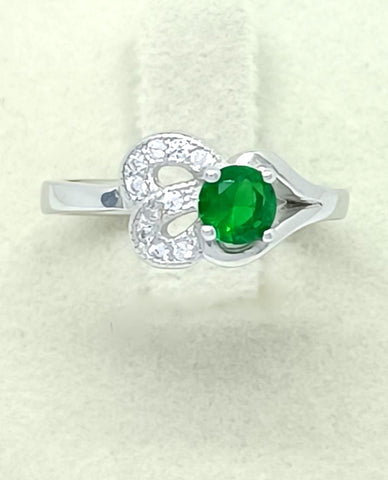 Stylish Ring For Her, 925 Sterling Silver Ring, Green Stone Ring, Rings For Her