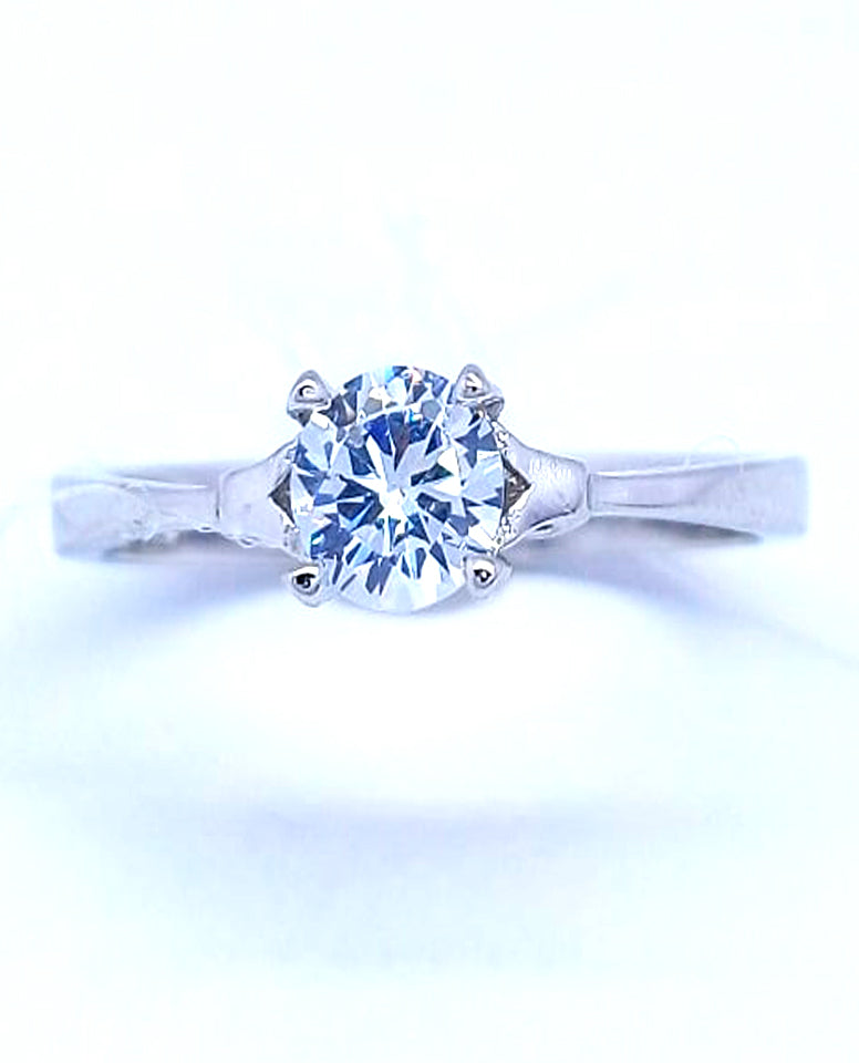 Authentic 925 Sterling Silver Rhodium Plated High Polish Finish Ring