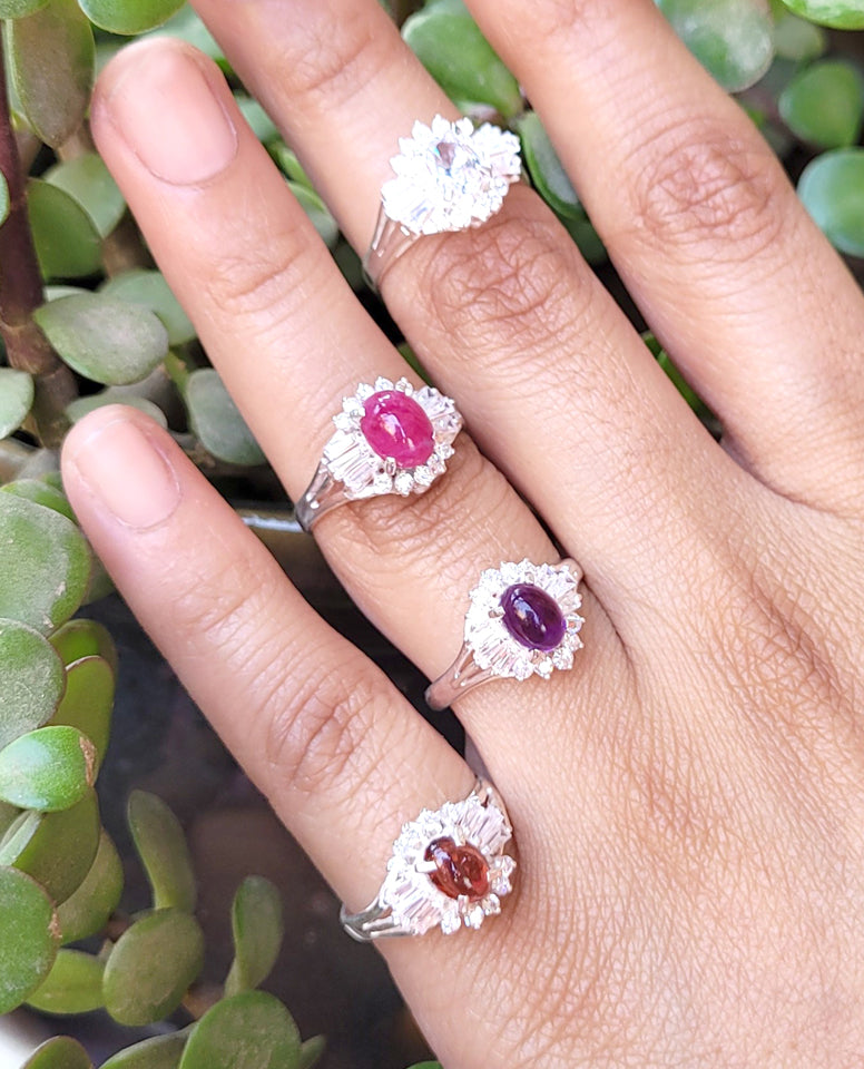 An Ultimate Swarovski Stones Ring In 925 Sterling Silver