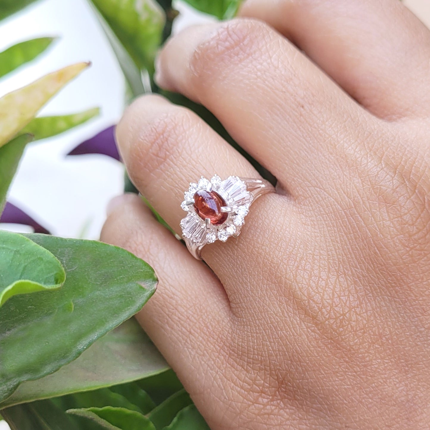 An Ultimate Swarovski Stones Ring In 925 Sterling Silver