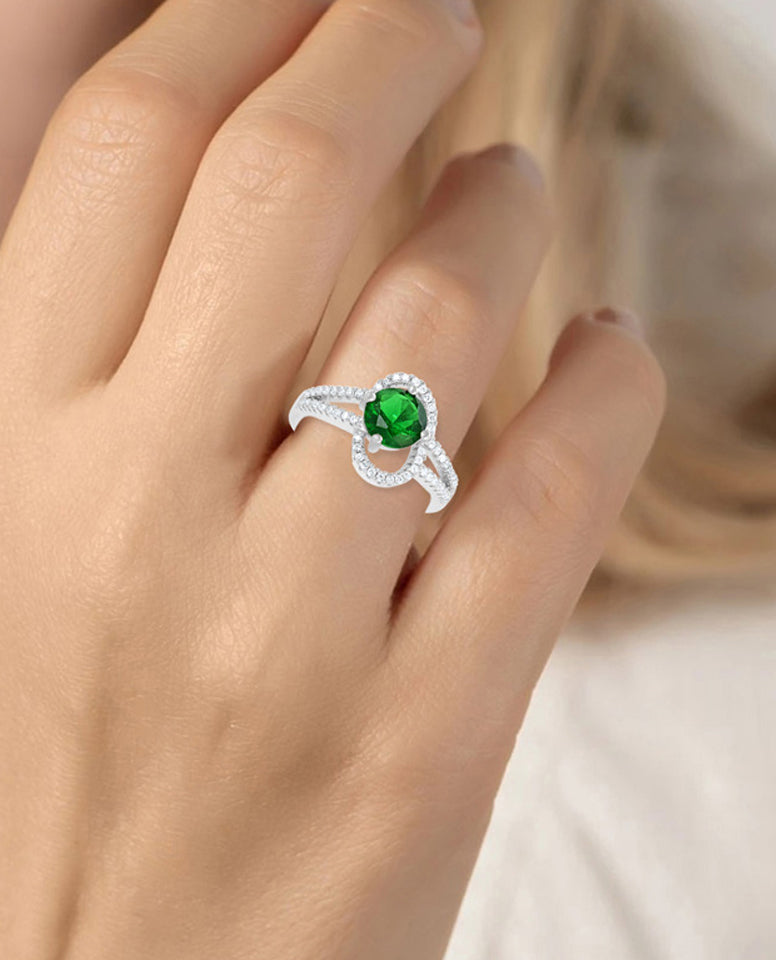 A Ring for Trendy Girls in 925 Sterling Silver with Beautiful Cubic Zircon Stones Which is Made by Our Team For Her