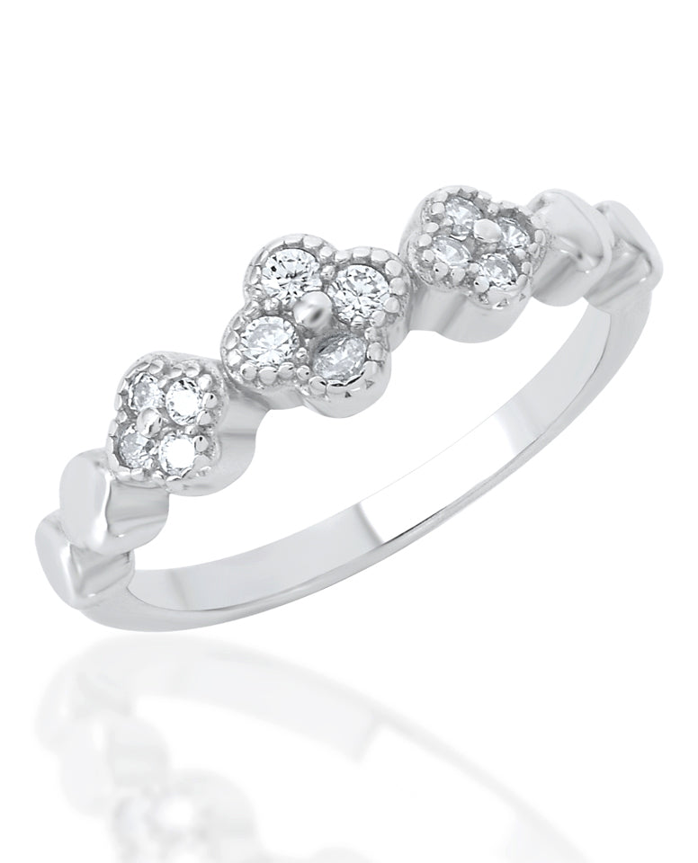An Alluring Tiara Style Band with Shiny CZ Stones, Crafted in 925 Sterling Silver