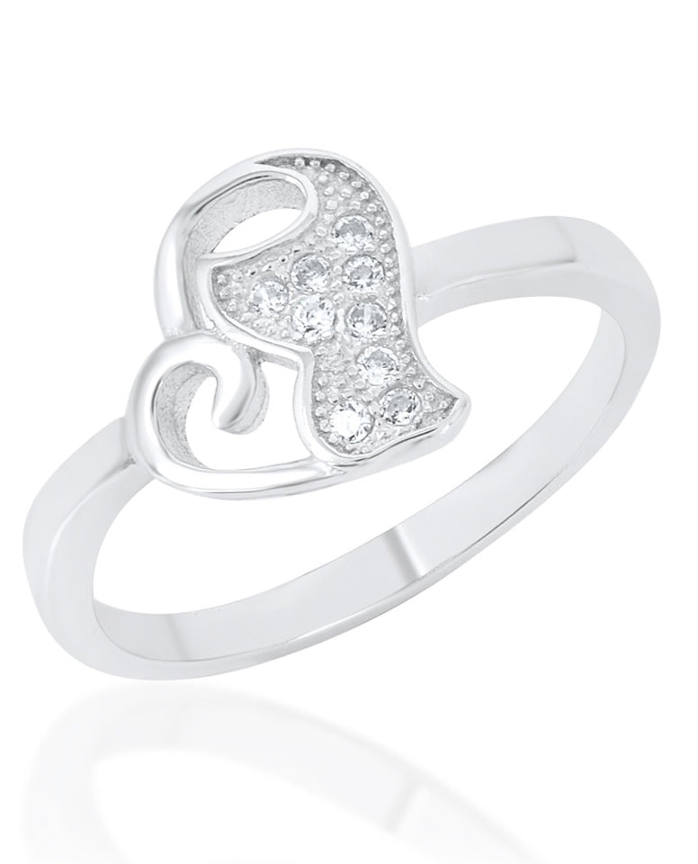 A Cubic Zircon Ring is Made with Anti-tarnish 925 Sterling Silver, Rings For Women