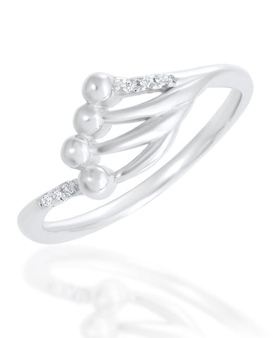 A Beautiful Ring for Trendy Girls with Beautiful CZ Stones in 925 Sterling Silver