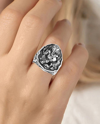 Trendy and Beautiful Traditional Design Ring for Girls in Authentic 925 Sterling Silver