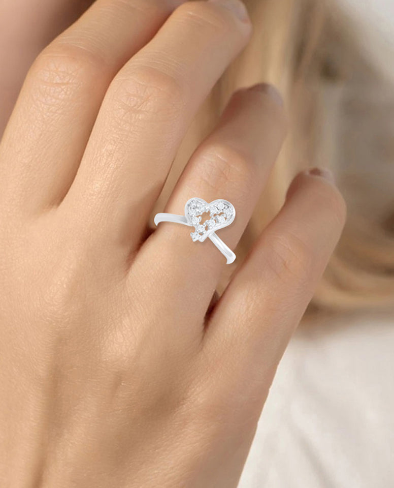 A Graceful Ring in Authentic 925 Sterling Silver, Gorgeous Gift for Her on B'day Christmas, and Other Occasion