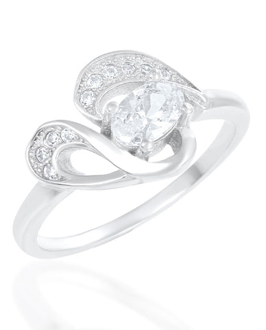 A Classic CZ Stone Ring Made with 925 Sterling Silver Which Have a Wonderful Look That Makes it Extremely Captivating