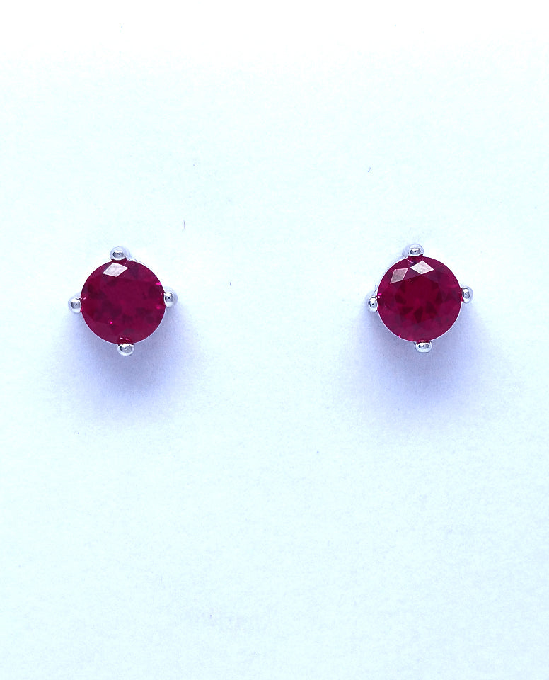 Tiny and Cute Blue Stone Prong Set Studs