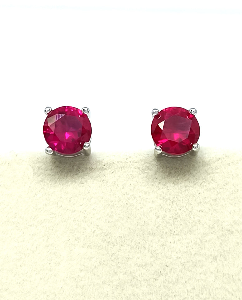 Tiny and Cute Blue Stone Prong Set Studs