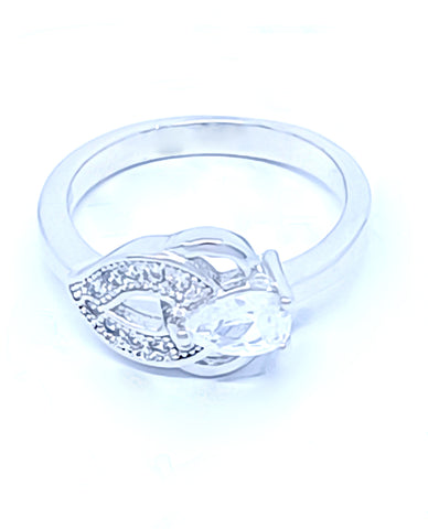 Stylish and Beautiful 925 Sterling Silver Ring, Rhodium Plated High Polish Finish Ring