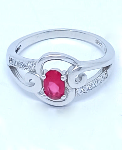 A Majestic Design with A Oval Shape Stone Made in 925 Sterling Silver Ring