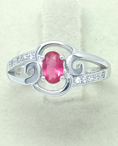 A Majestic Design with A Oval Shape Stone Made in 925 Sterling Silver Ring