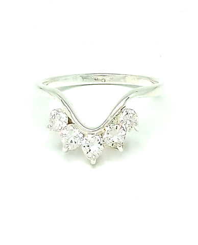 A Crown Shape Women Ring in Authentic 925 Sterling Silver for Her