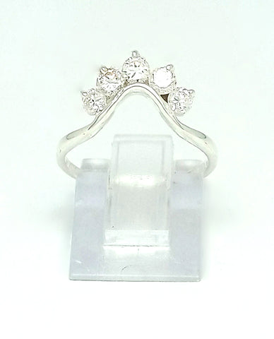 A Crown Shape Women Ring in Authentic 925 Sterling Silver for Her