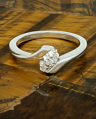 Simple, Elegant, and Gorgeous Three Stone Ring in 925 Sterling Silver Materials for Her