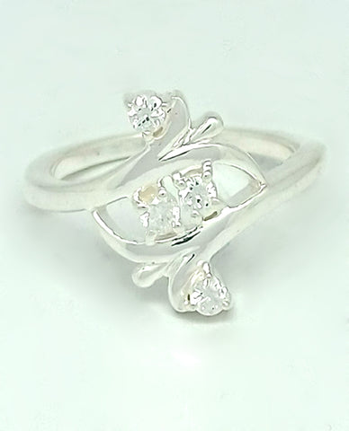 925 Sterling Silver Ring with Rhodium Finish, Very Dainty and Suitable Ring for Everyday Wear