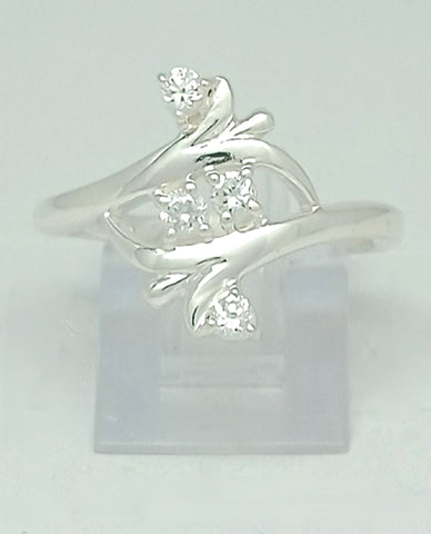 925 Sterling Silver Ring with Rhodium Finish, Very Dainty and Suitable Ring for Everyday Wear