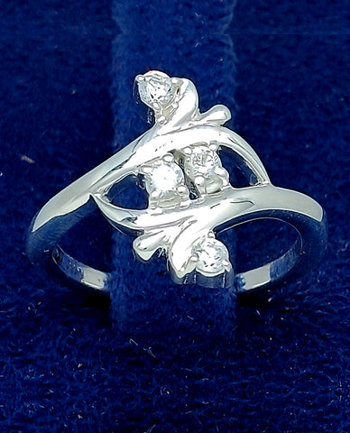 925 Sterling Silver Ring with Rhodium Finish, Very Dainty and Suitable Ring for Everyday Wear