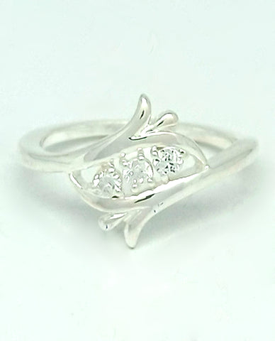 Simple, Clean and Elegant Design Ring in Authentic 925 Sterling Silver with A Beautiful CZ Stone, Best Ring for Her