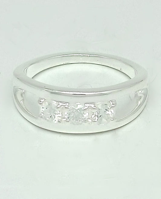 A Trendy Design Ring for Trendy Girls in 925 Sterling Silver with Beautiful Cubic Zircon Stones