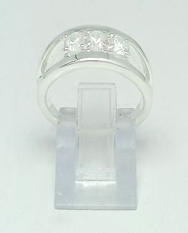 A Trendy Design Ring for Trendy Girls in 925 Sterling Silver with Beautiful Cubic Zircon Stones