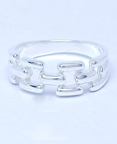 Biker Chain Design Ring in Authentic 925 Sterling For Women, Love Ring for Her