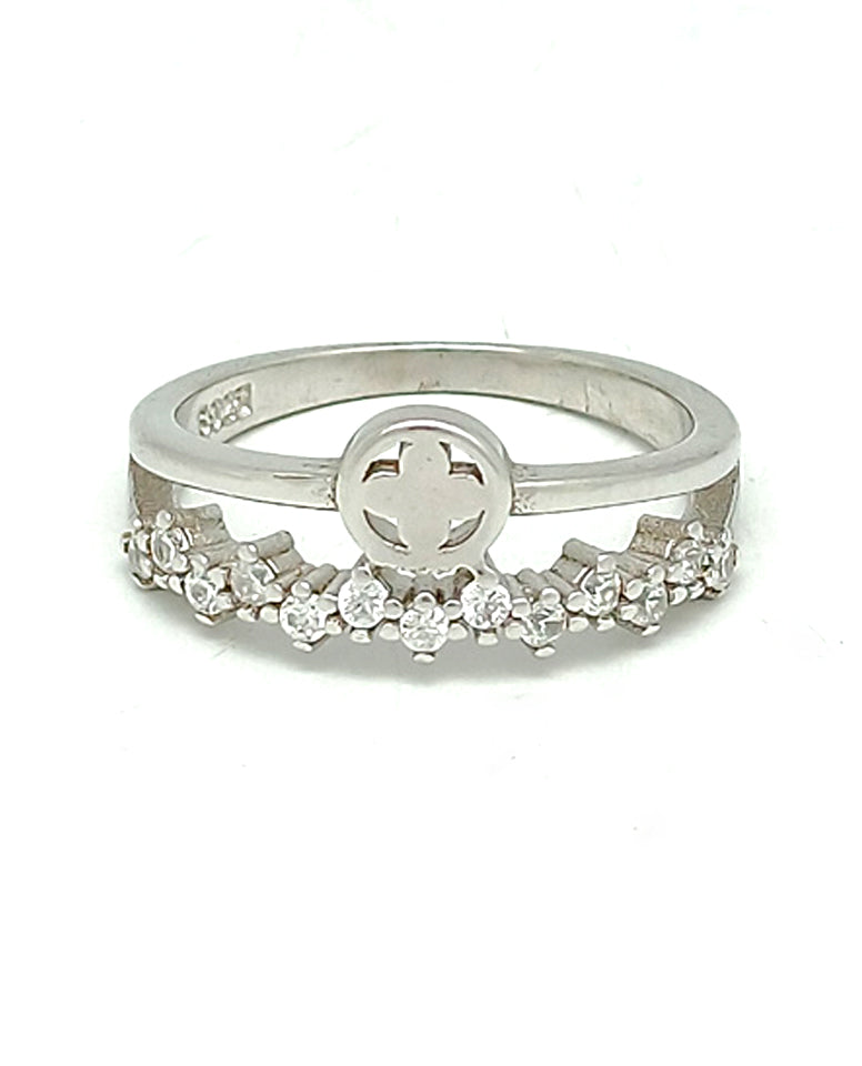 A Graceful Crown-like Design, Authentic 925 Sterling Silver Materials with Love