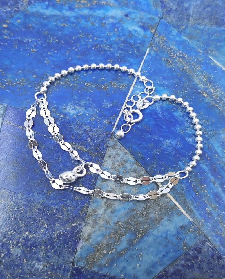 A Ball Chain Bracelet Crafted in 925 Sterling Silver With Sprinring Clasp And Adjustable Chain