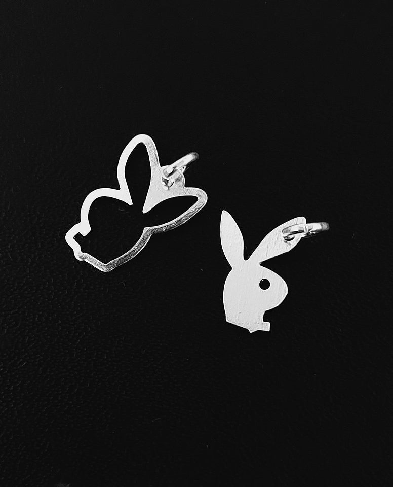 Pretty and Cute Rabbit Design Charm in 925 Sterling Silver