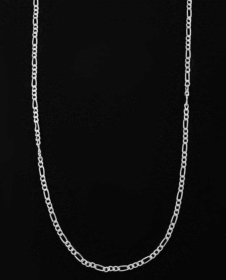 A Classy 925 Sterling Silver Thin Figaro Chain for Women